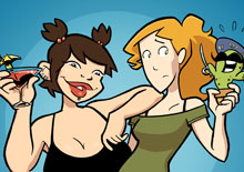 Girls with Slingshots